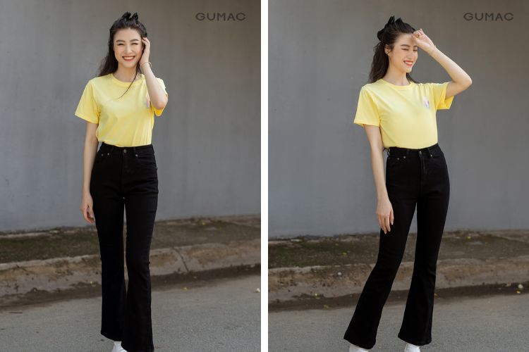 màu vàng phối với màu đen